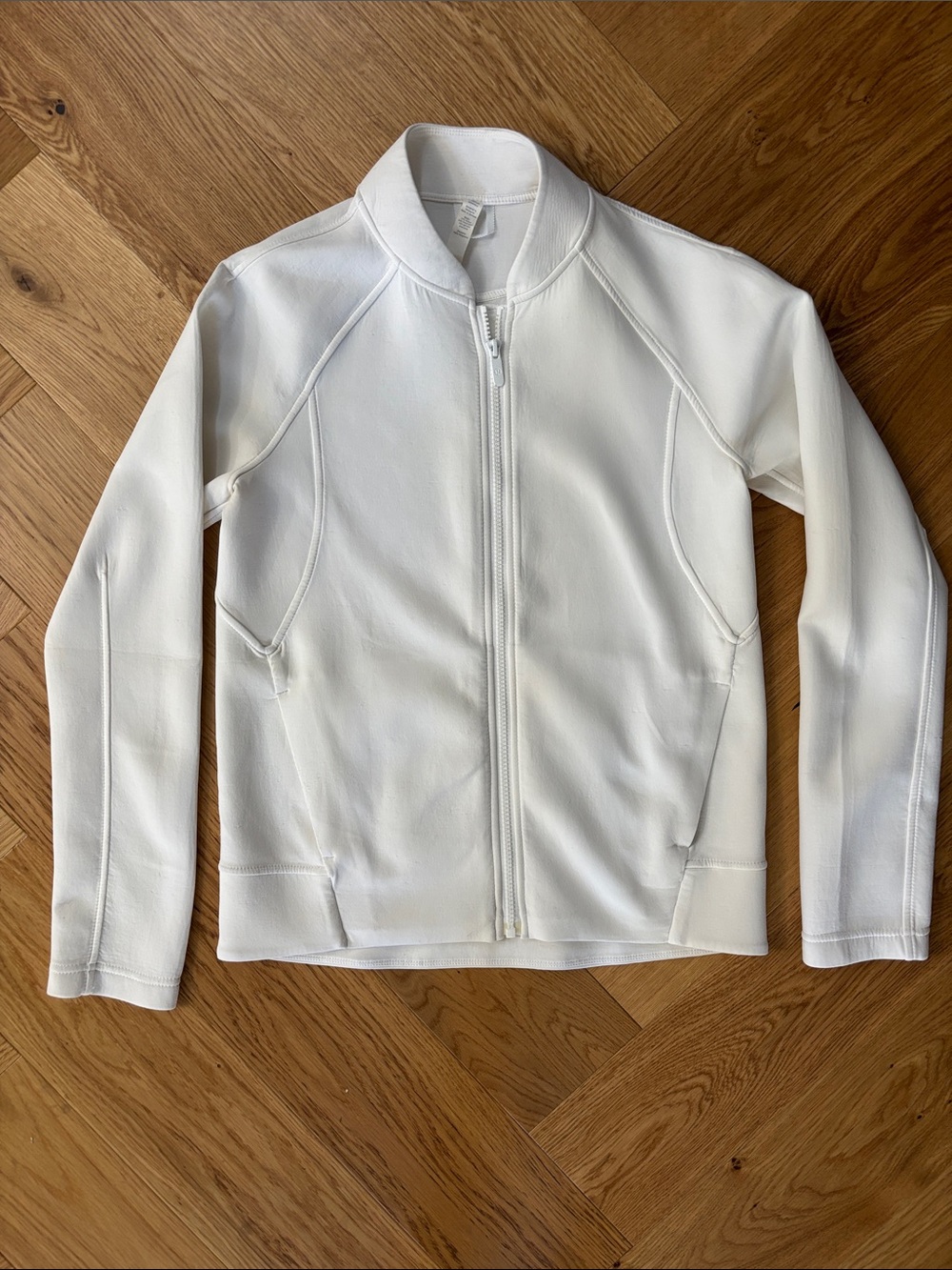 Lululemon White Zip Front Athletic Jacket
